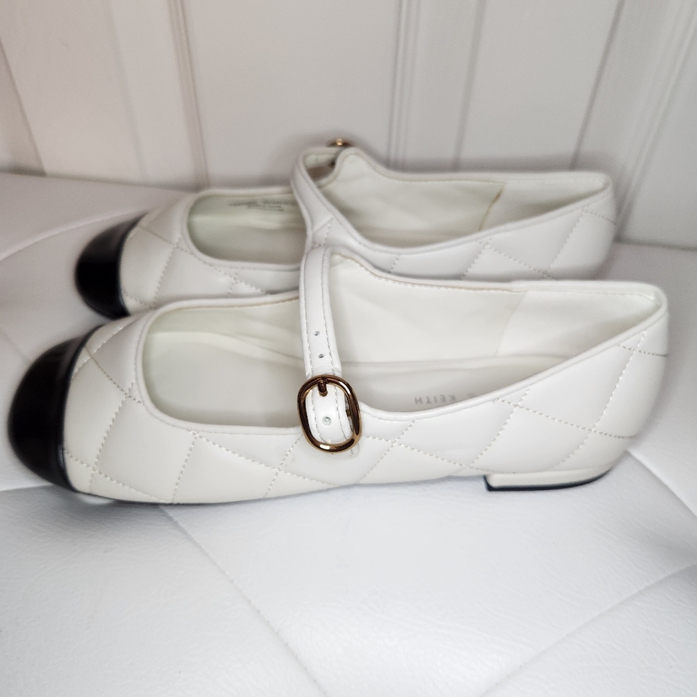 Charles & Keith Quilted Cap Toe Mary Janes 35 - Picture 4 of 8